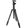 Black 4-Section Pro Carbon Fibre Travel Tripod