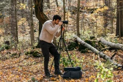 Black 4-Section Pro Carbon Fibre Travel Tripod